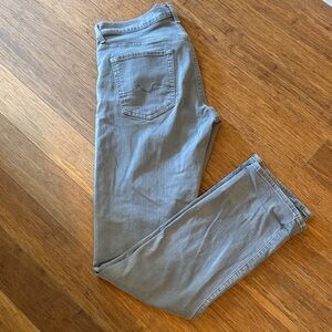 7 For All Mankind Men's Gray Straight Jeans